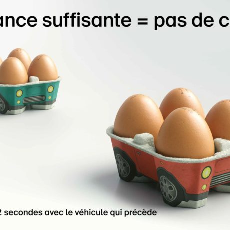 Distance insuffisante sur les routes, fléau mortel