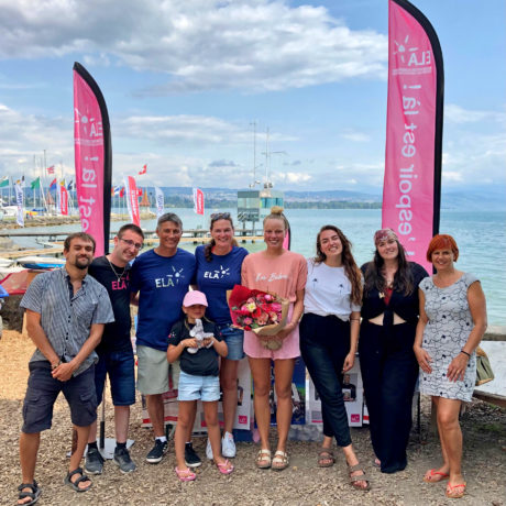 Elle traverse le Léman pour l’association ELA