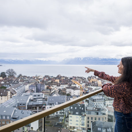 Un café dans le ciel de la tour de Morges