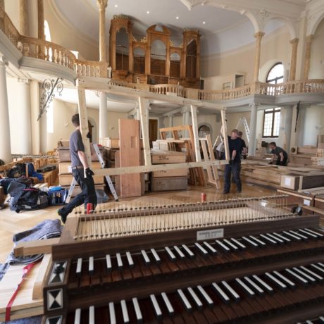 Le nouvel orgue est en cours d’installation à Morges