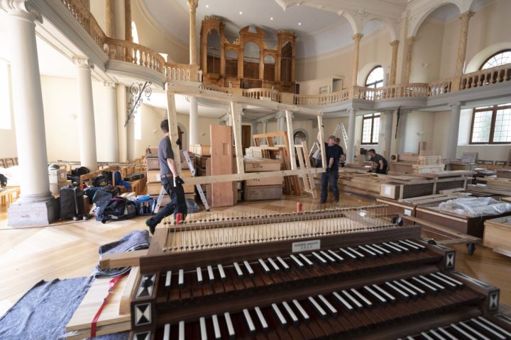 Le nouvel orgue est en cours d’installation à Morges