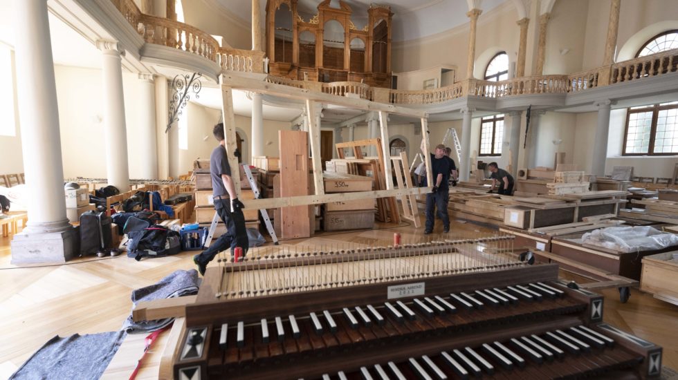 Le nouvel orgue est en cours d’installation à Morges