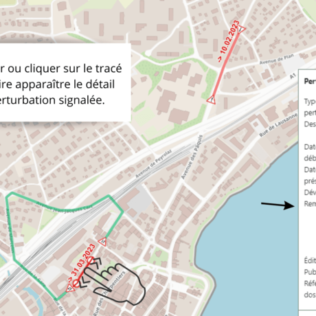 Une carte interactive pour visualiser les déviations