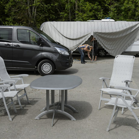 Place d’accueil aménagée à Bussigny pour les Yéniches suisses