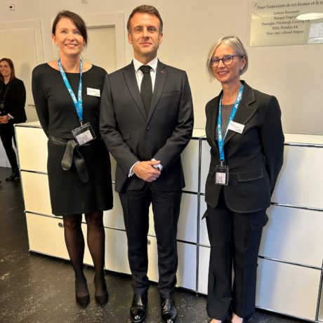 Deux « morgiennes » ont accueilli Emmanuel Macron