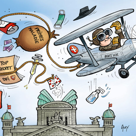 Berset dans les airs et sur papier