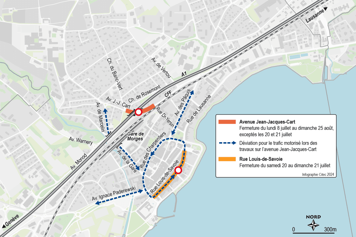 Fermeture d’une partie de l’avenue Jean-Jacques-Cart cet été