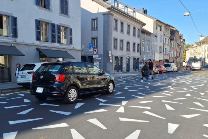 Des triangles de peinture pour sécuriser Louis-de-Savoie