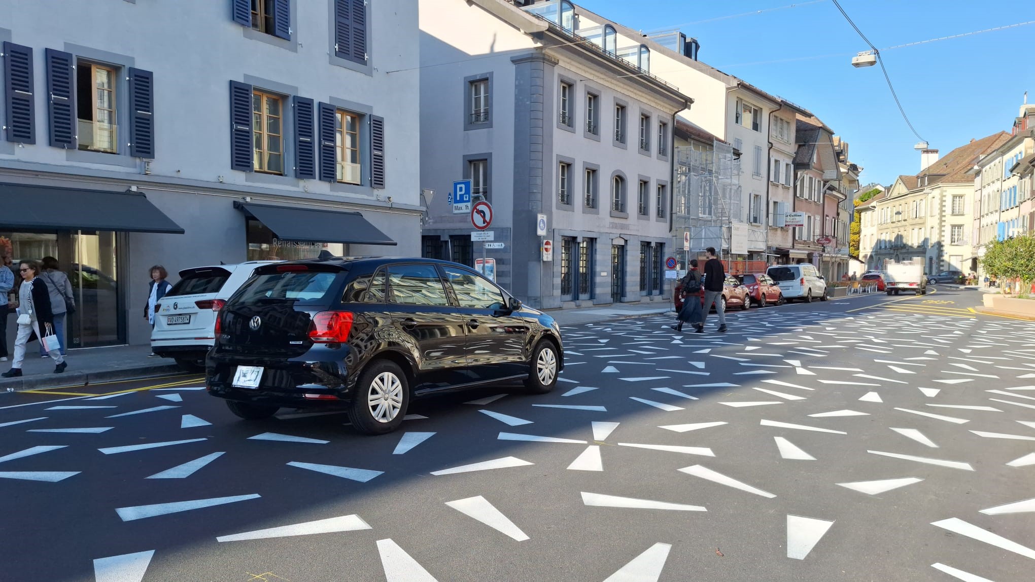 Des triangles de peinture pour sécuriser Louis-de-Savoie