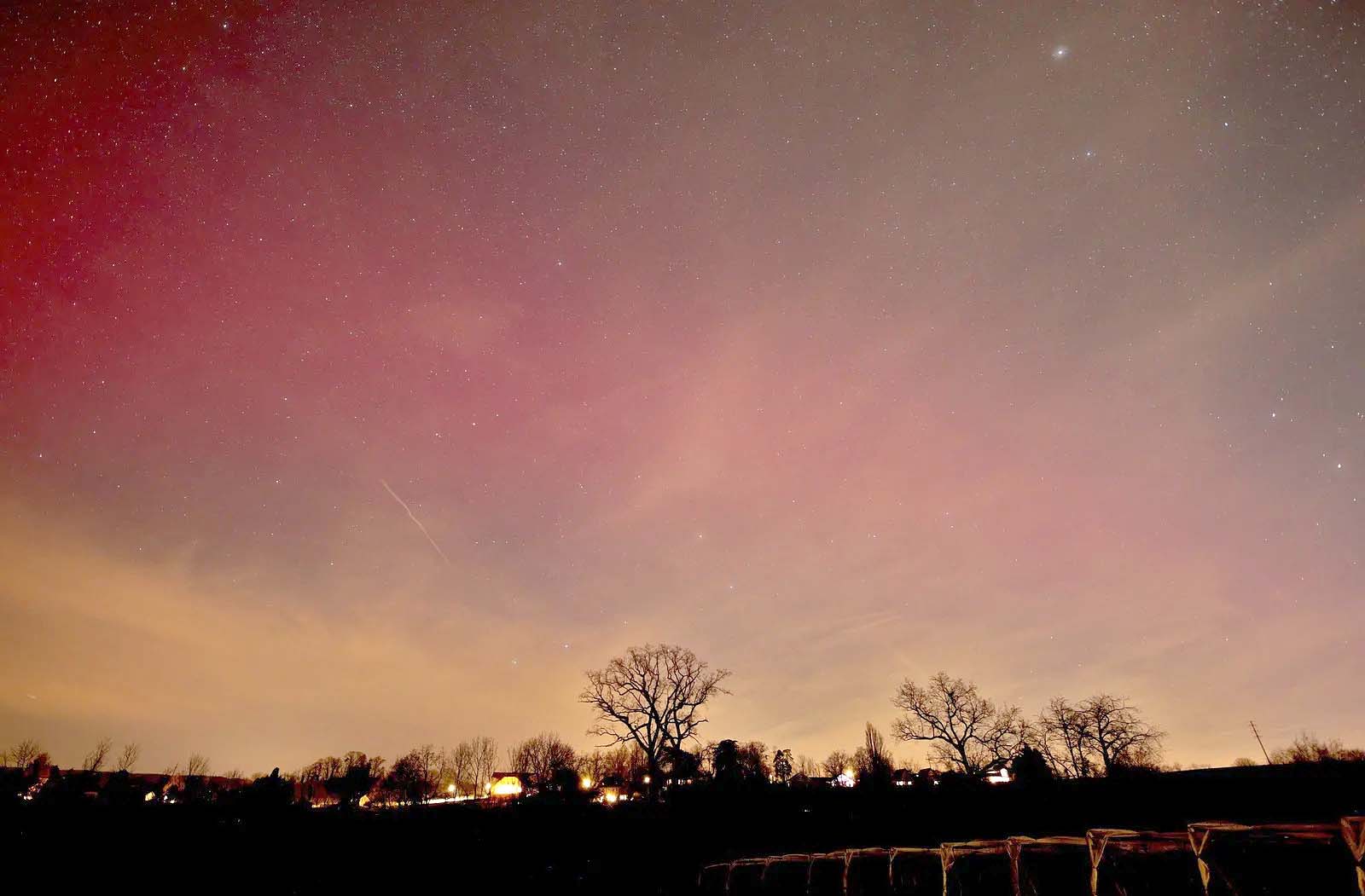 Des aurores boréales dans le ciel