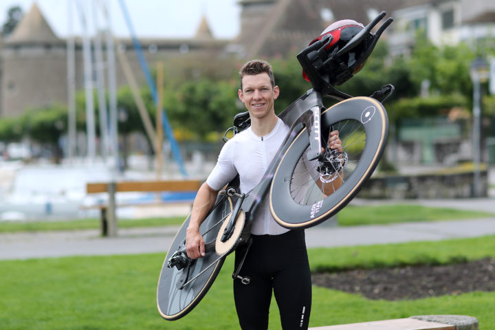Un triathlète avec une rage de vivre