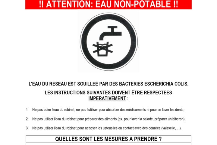 Le communiqué de la commune (cliquez sur l'image pour l'agrandir)