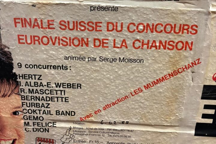 L'affiche de la finale programmée en février 1988 à Morges avec juste la mention 