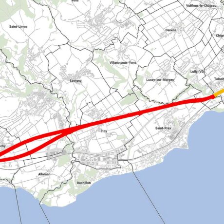 Le tracé du tunnel CFF Morges-Perroy se précise