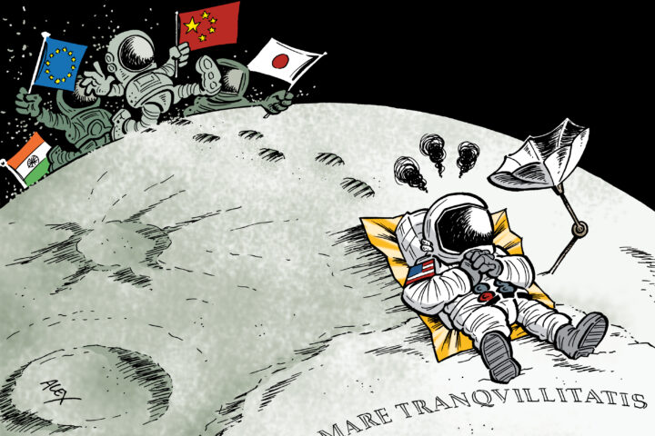 Quand les caricaturistes croquent la Lune et ses conquérants