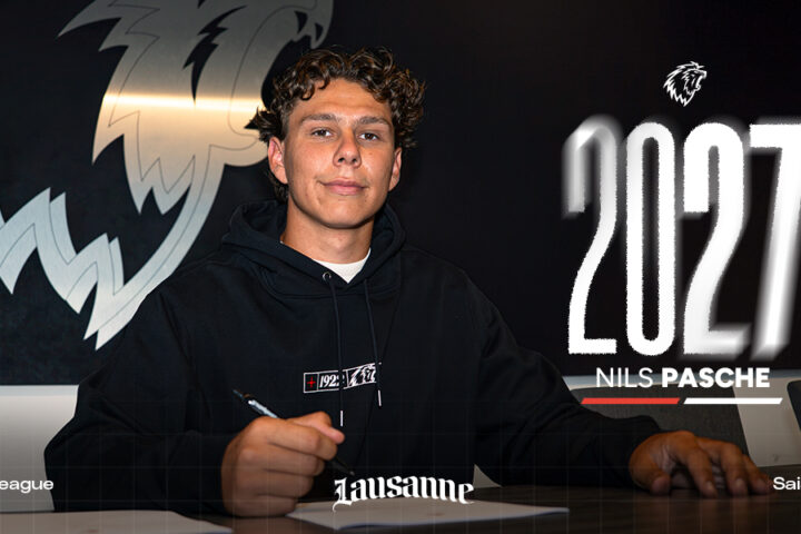 Le Morgien Nils Pasche devient le 3e gardien du Lausanne HC