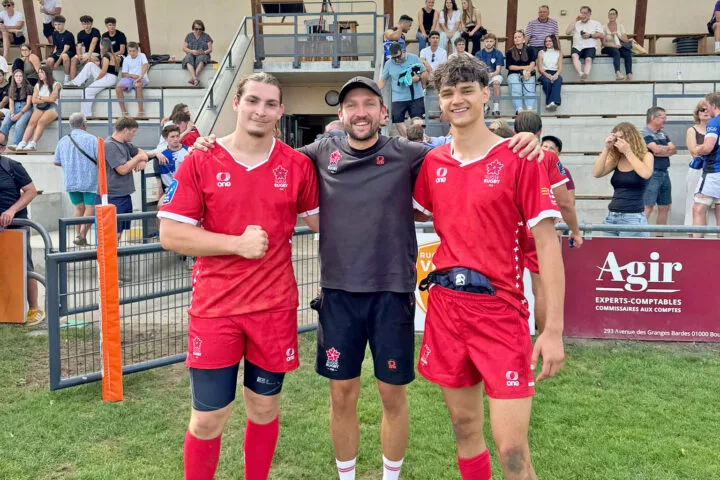 Deux rugbymen morgiens font leurs premiers pas sous le maillot national
